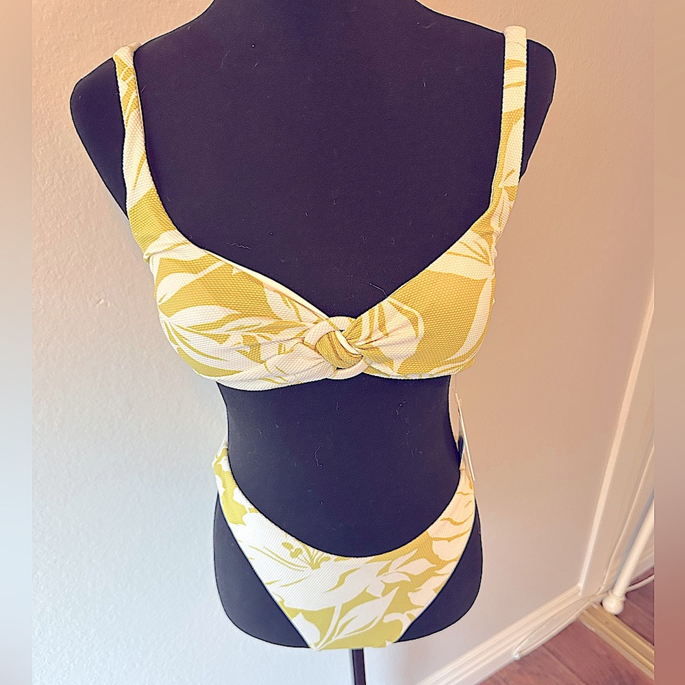 L*space chartreuse 70’s high cut 2 piece